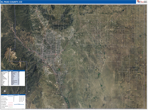 El Paso County Digital Map Satellite Style
