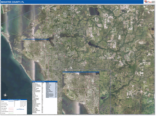 Manatee County Digital Map Satellite Style
