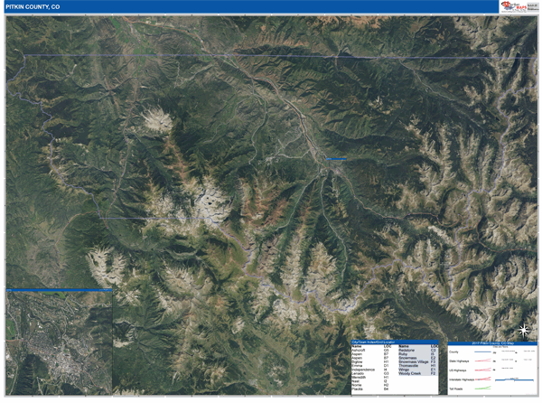 Pitkin County Digital Map Satellite Style
