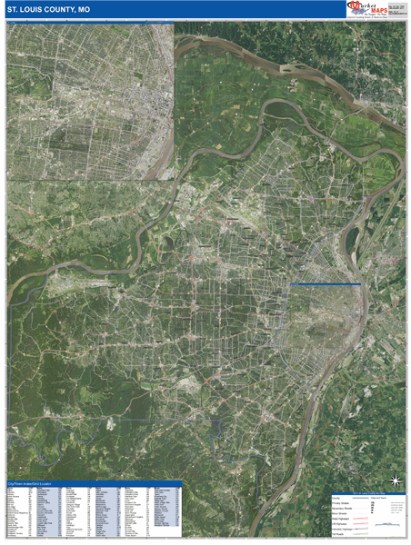 New York County Digital Map Satellite Style