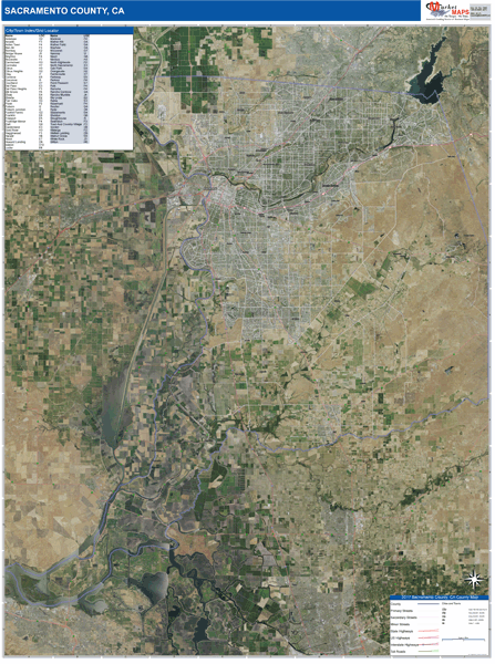 Sacramento County Map Book Satellite Style