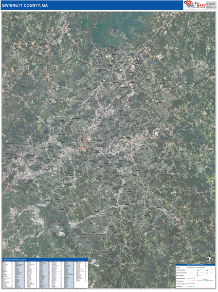 Hartford County Wall Map Satellite Style