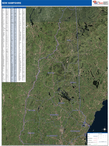 New Hampshire  NH Satellite Style
