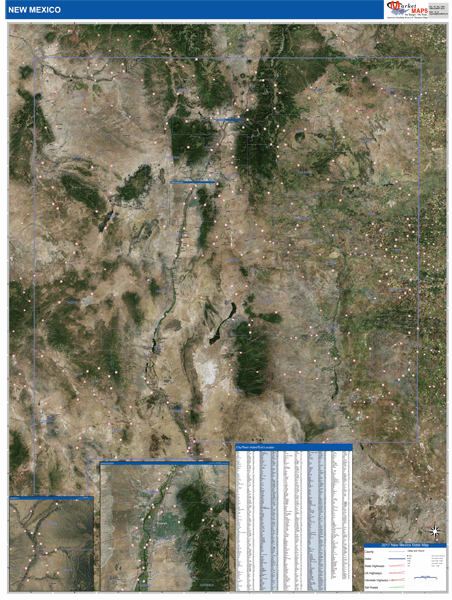 New Mexico State Digital Map Satellite Style