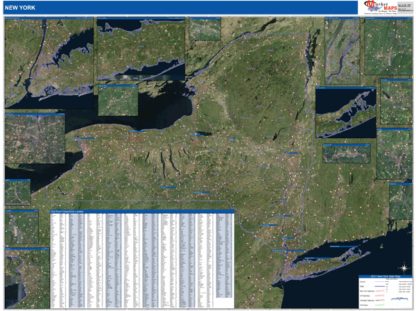 New York State Digital Map Satellite Style