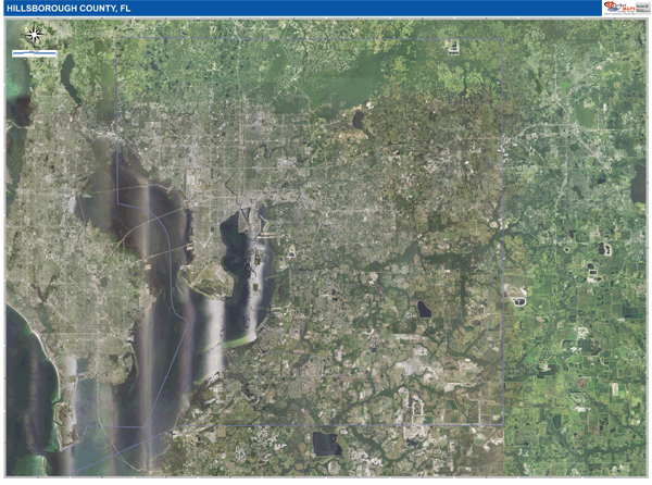 Hillsborough County, FL Wall Map