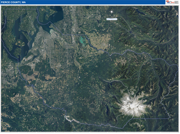 Pierce County, WA Wall Map