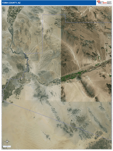 Yuma County, AZ Wall Map