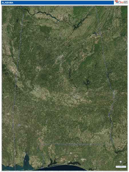 Alabama Wall Map