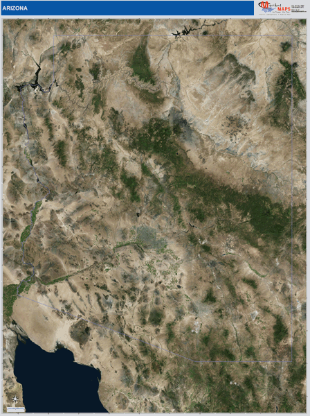 Arizona Wall Map