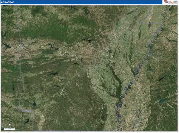 Arkansas Wall Map