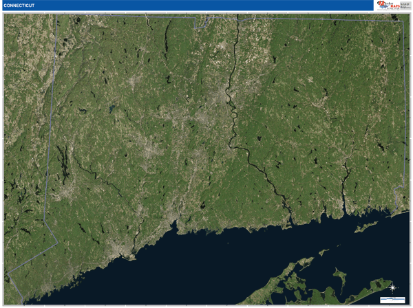 Connecticut Wall Map