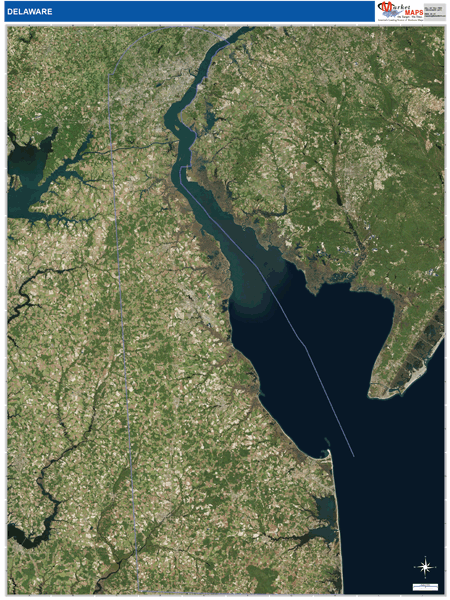 Delaware Wall Map