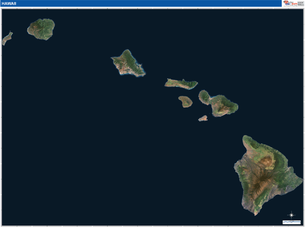 Hawaii Wall Map