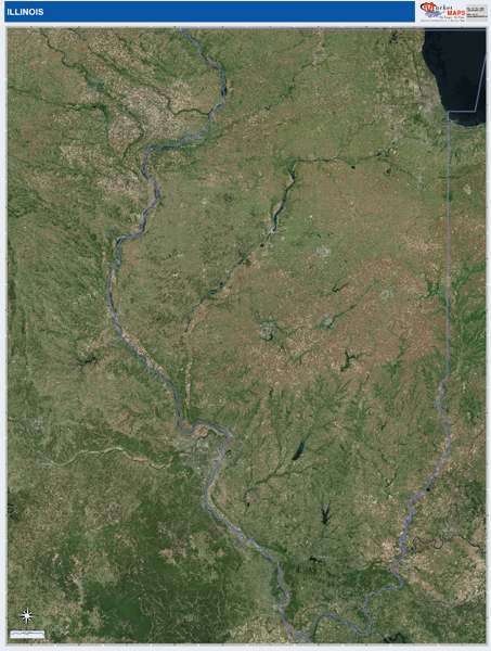 Illinois Wall Map