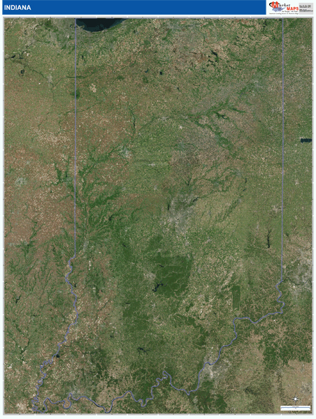 Indiana Wall Map