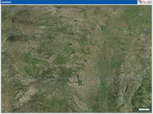 Kansas Wall Map