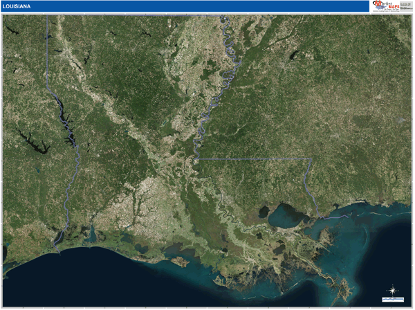 Louisiana Wall Map