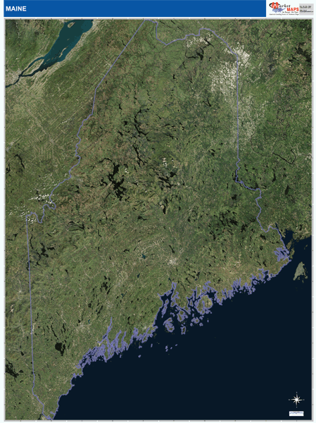 Maine Wall Map