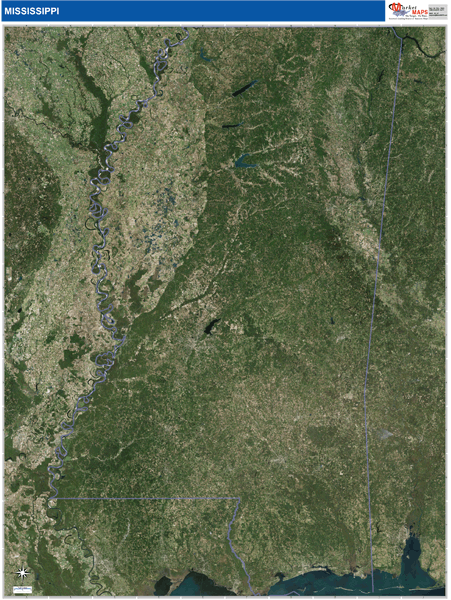 Mississippi Wall Map