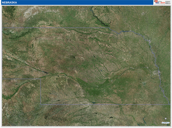Nebraska Wall Map