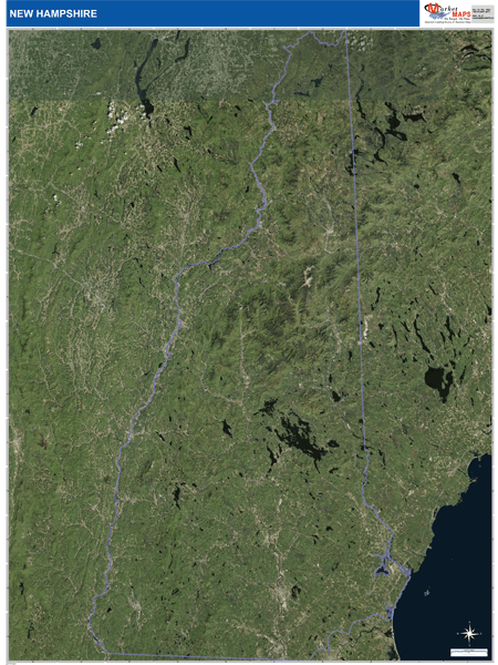 New Hampshire Wall Map