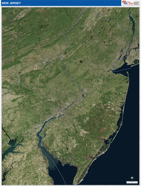 New Jersey Wall Map