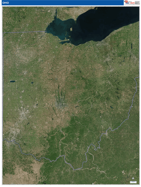 Ohio Wall Map