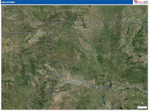 Oklahoma Wall Map