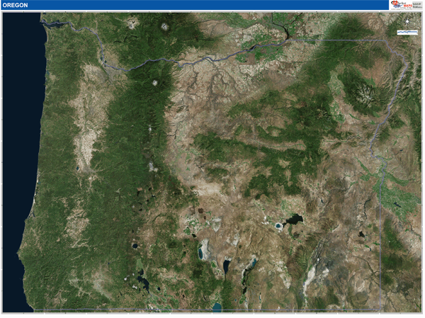 Oregon Wall Map