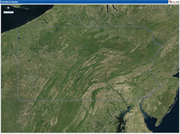 Pennsylvania Wall Map