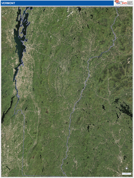 Vermont Wall Map