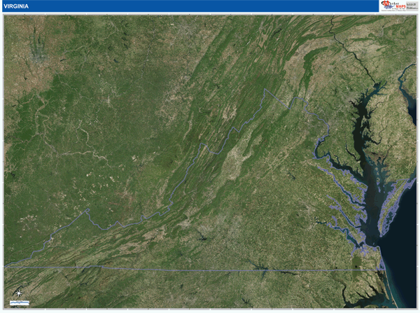 Virginia Wall Map