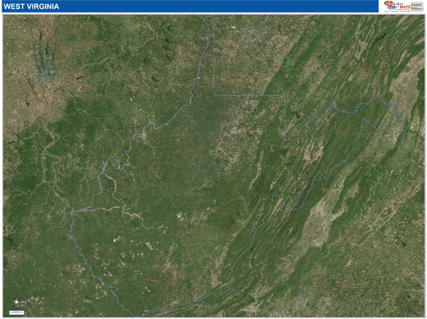 West Virginia Wall Map