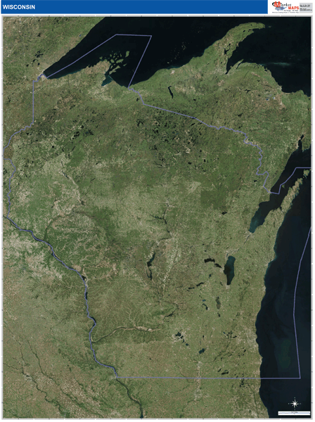 Wisconsin Wall Map