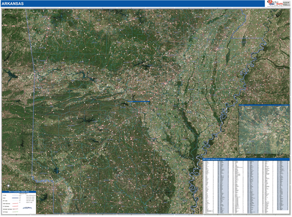 Arkansas Wall Map