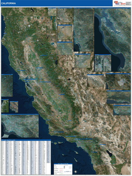 California Wall Map