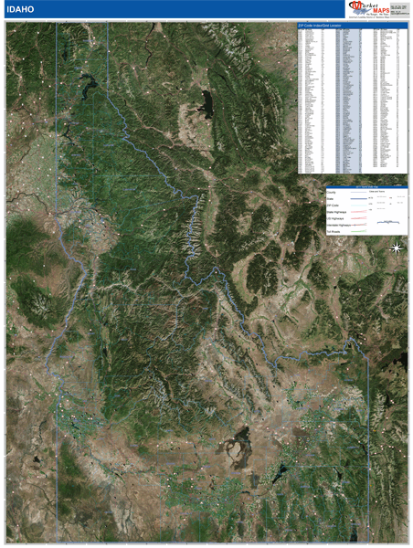 Idaho Wall Map