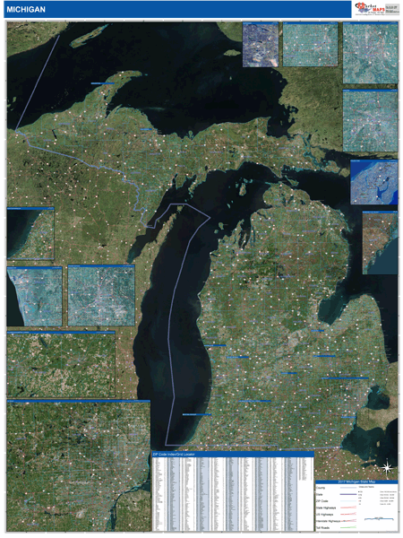 Michigan Wall Map