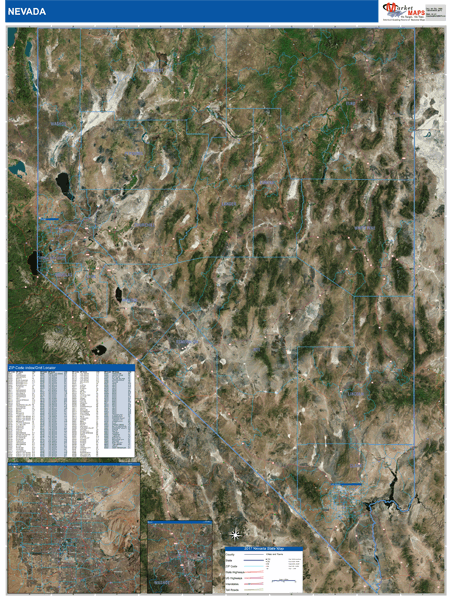 Nevada Wall Map