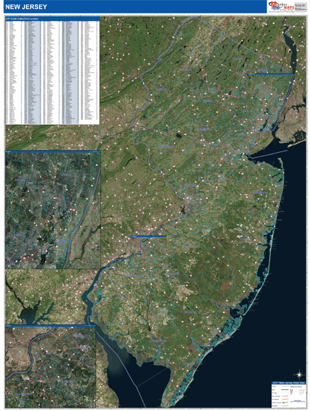 New Jersey Wall Map
