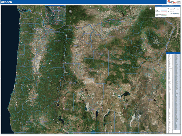 Oregon Wall Map