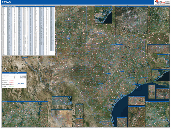 Texas Wall Map