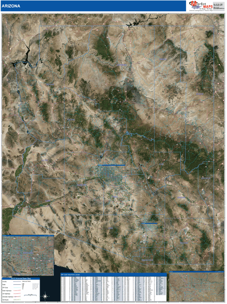 Arizona  Wall Map