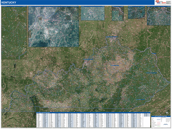 Kentucky  Wall Map