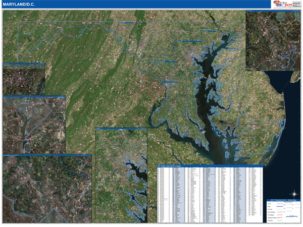 Maryland  Wall Map