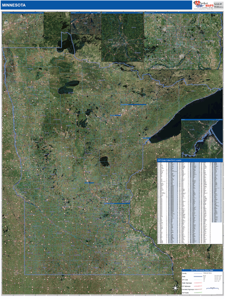 Minnesota  Wall Map