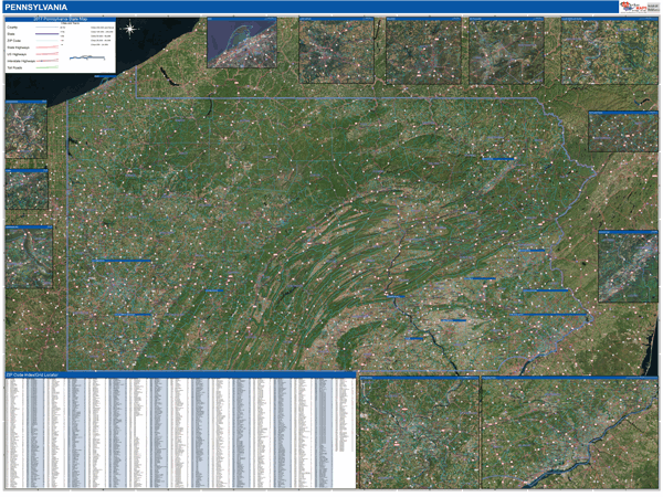 Pennsylvania  Wall Map