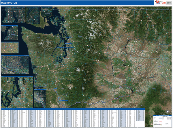 Washington  Wall Map