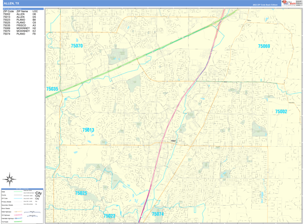 Allen City Digital Map Basic Style